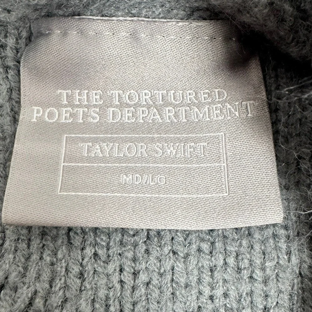 Taylor Swift The Tortured Poets Department TTPD Cardigan Grey MD/LG Official